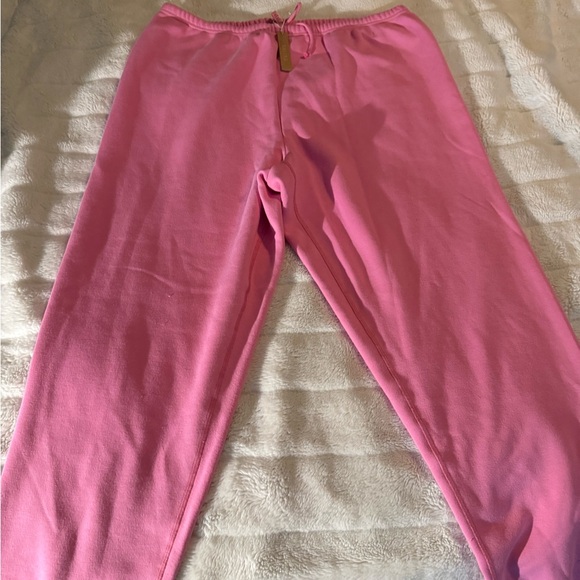 💖SKIMS COTTON FLEECE JOGGERS SWEATPANTS IN BUBBLEGUM XL NEW WITH TAGS - Picture 12 of 14